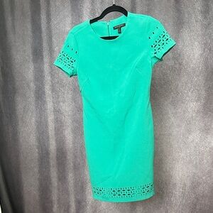 Banana Republic Teal Mini Dress with Cutout Accents